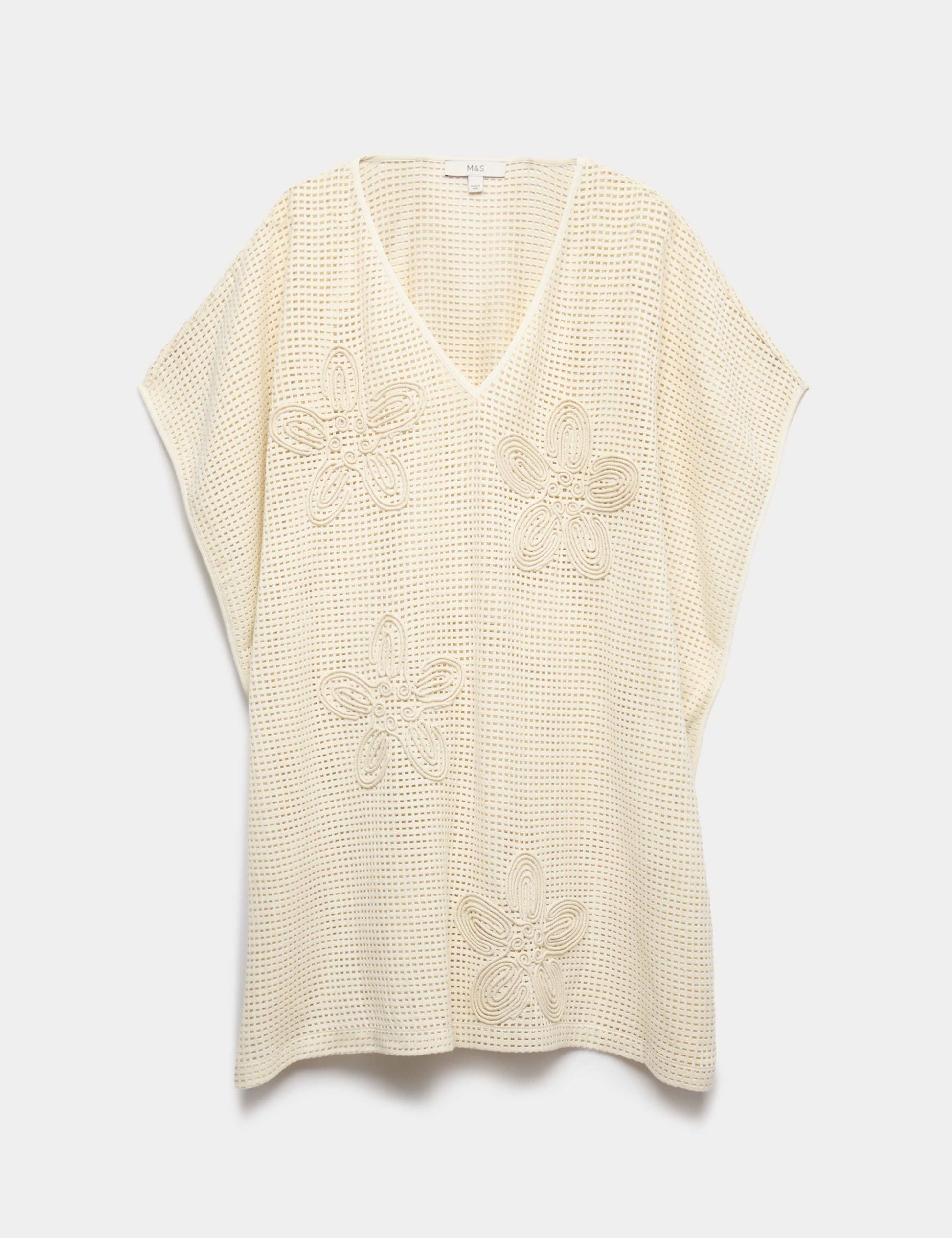 Pure Cotton Floral Detail Mini Kaftan