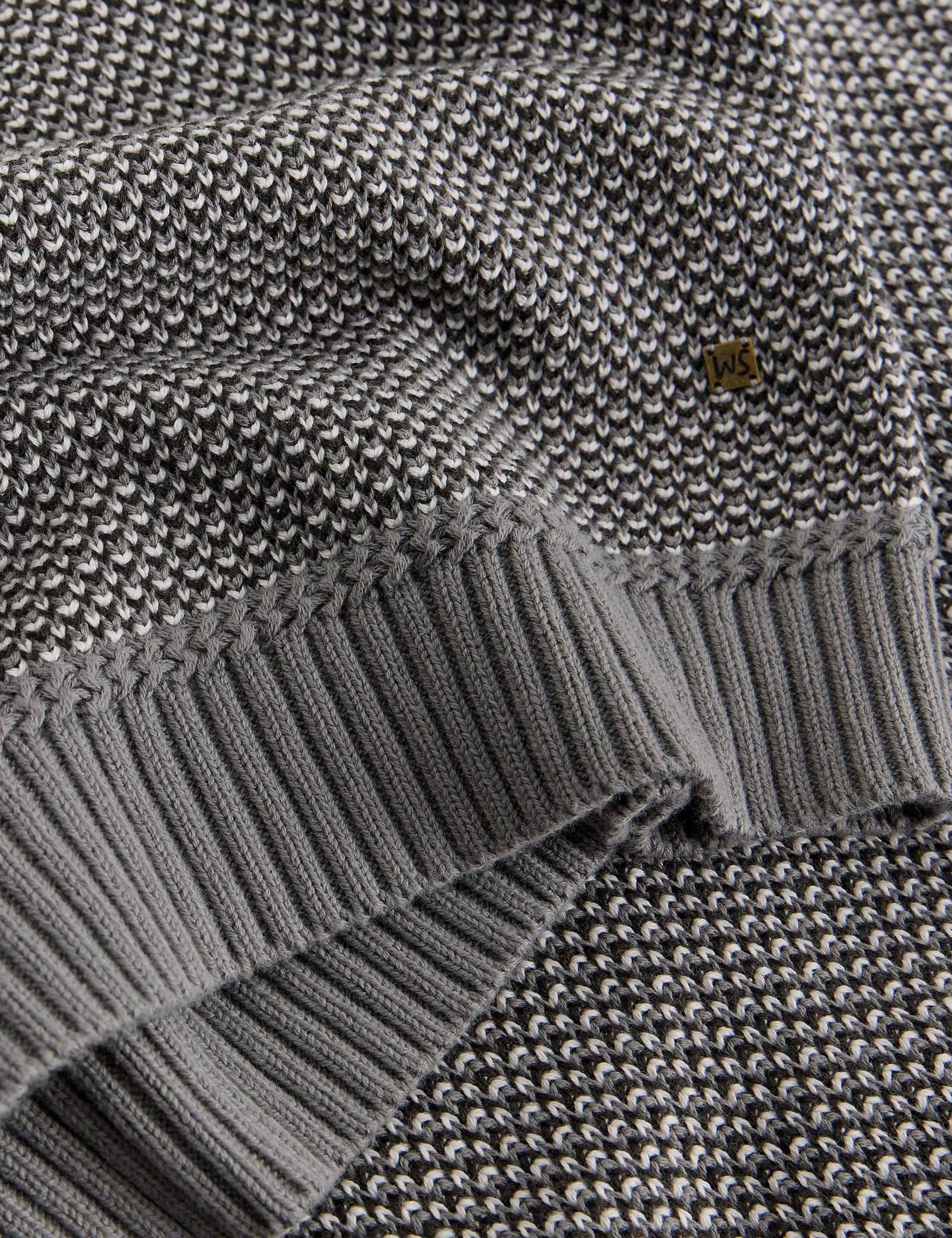 Pure Cotton Funnel Neck Half Zip Jumper