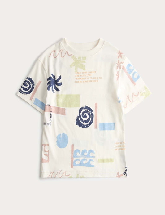 Pure Cotton Graphic T-Shirt (2-8 Yrs)