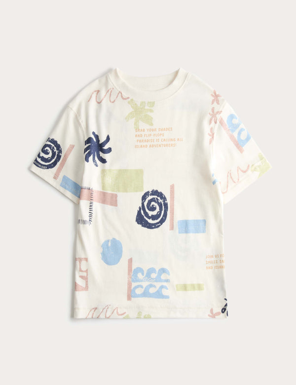 Pure Cotton Graphic T-Shirt (2-8 Yrs)