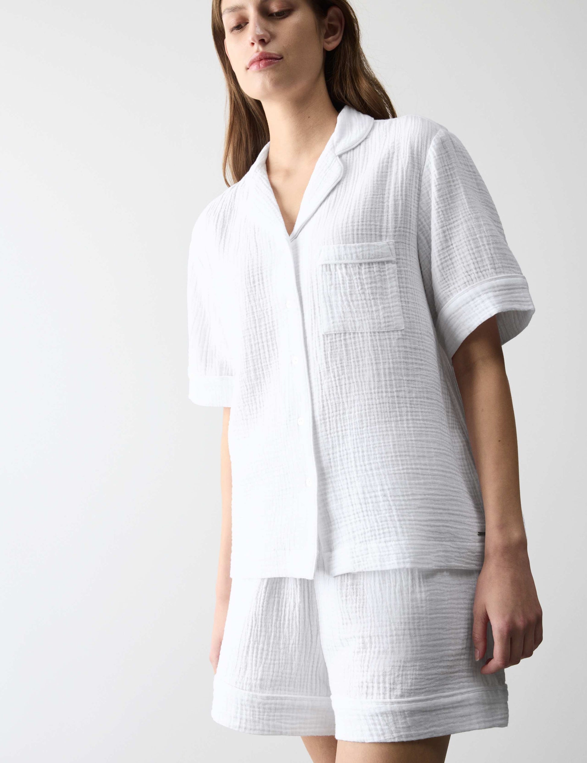 Pure Cotton Muslin Revere Shortie Set