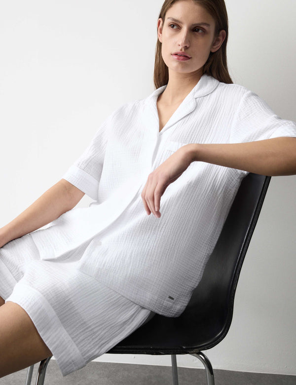 Pure Cotton Muslin Revere Shortie Set