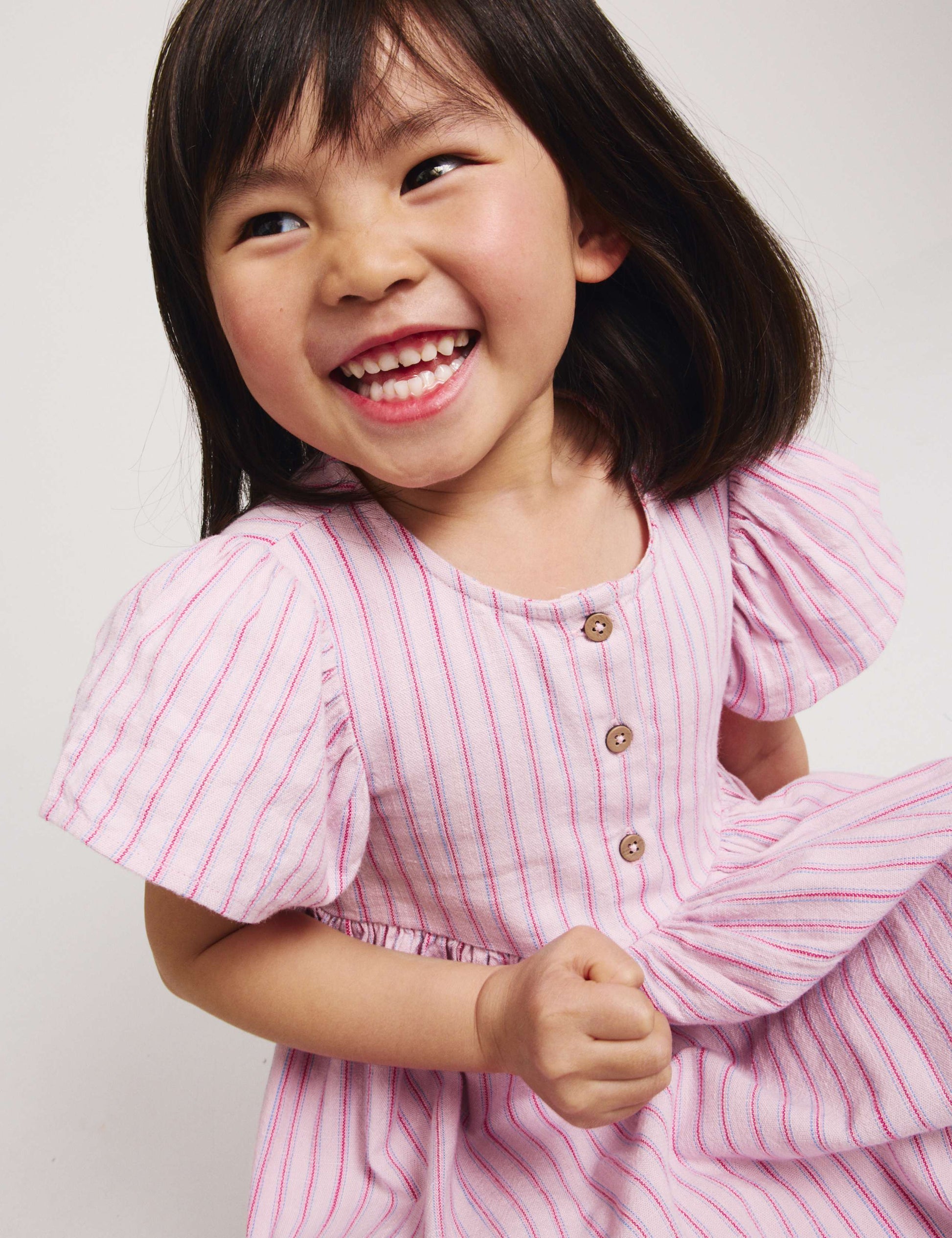 Pure Cotton Striped Dress (2-10 Yrs)