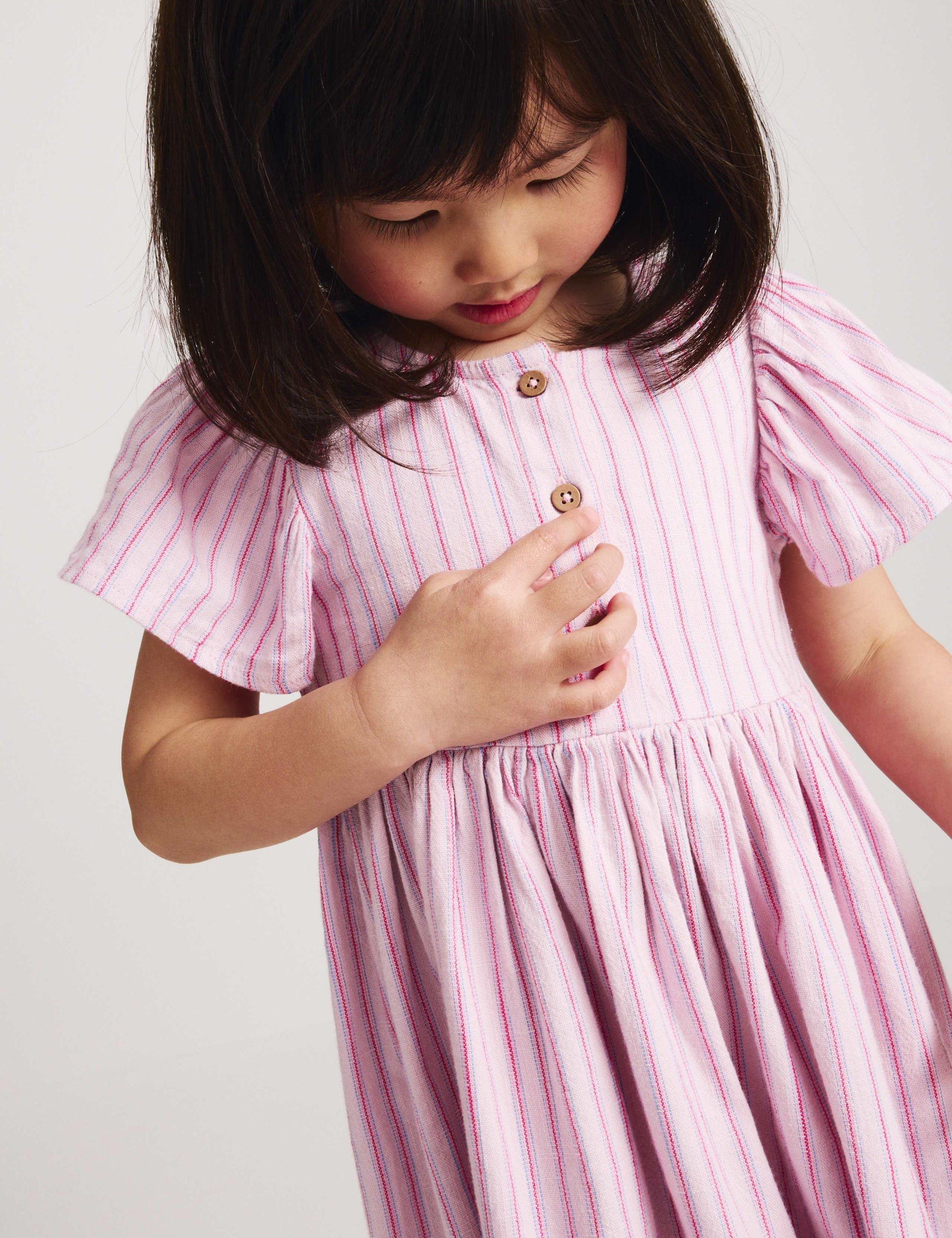 Pure Cotton Striped Dress (2-10 Yrs)