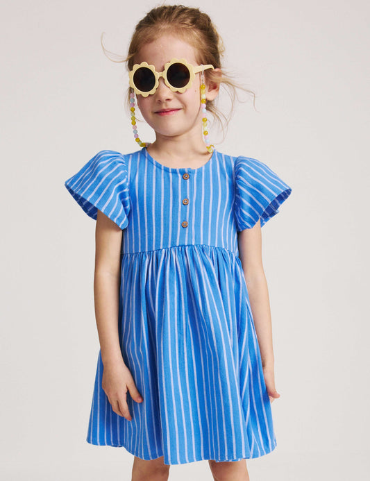 Pure Cotton Striped Dress (2-10 Yrs)