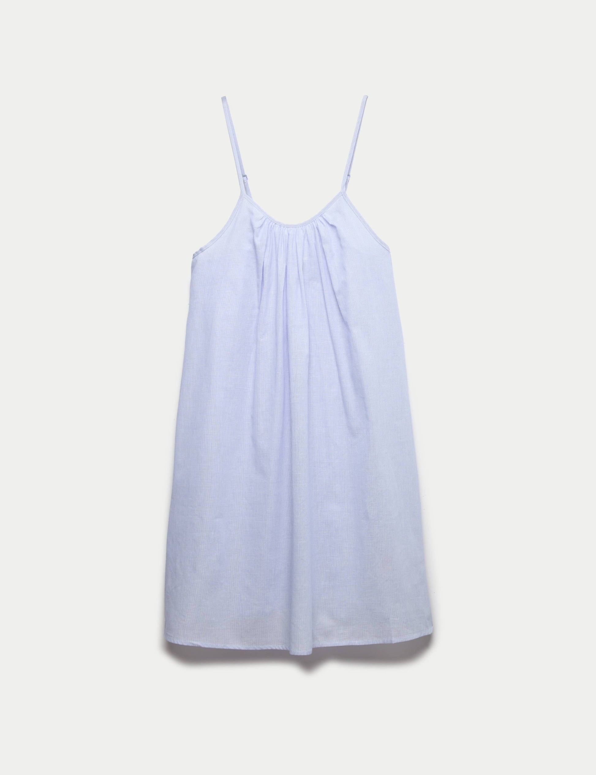 Pure Cotton Striped Short Chemise