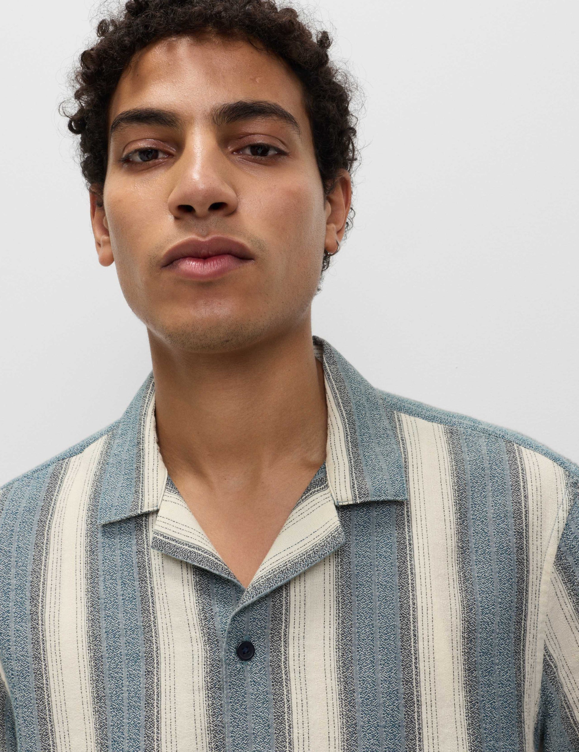 Pure Cotton Striped Short Sleeve Shirt