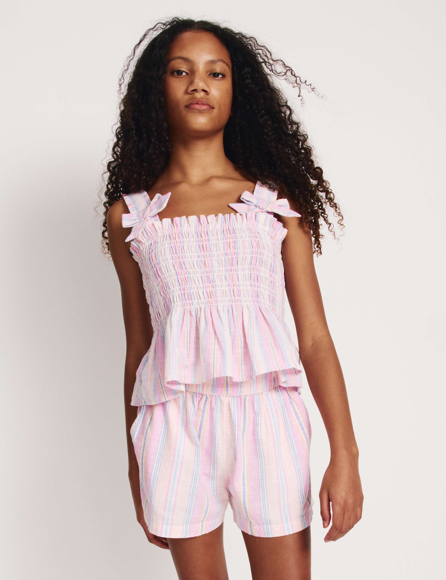 Pure Cotton Striped Shorts (6-16 Yrs)