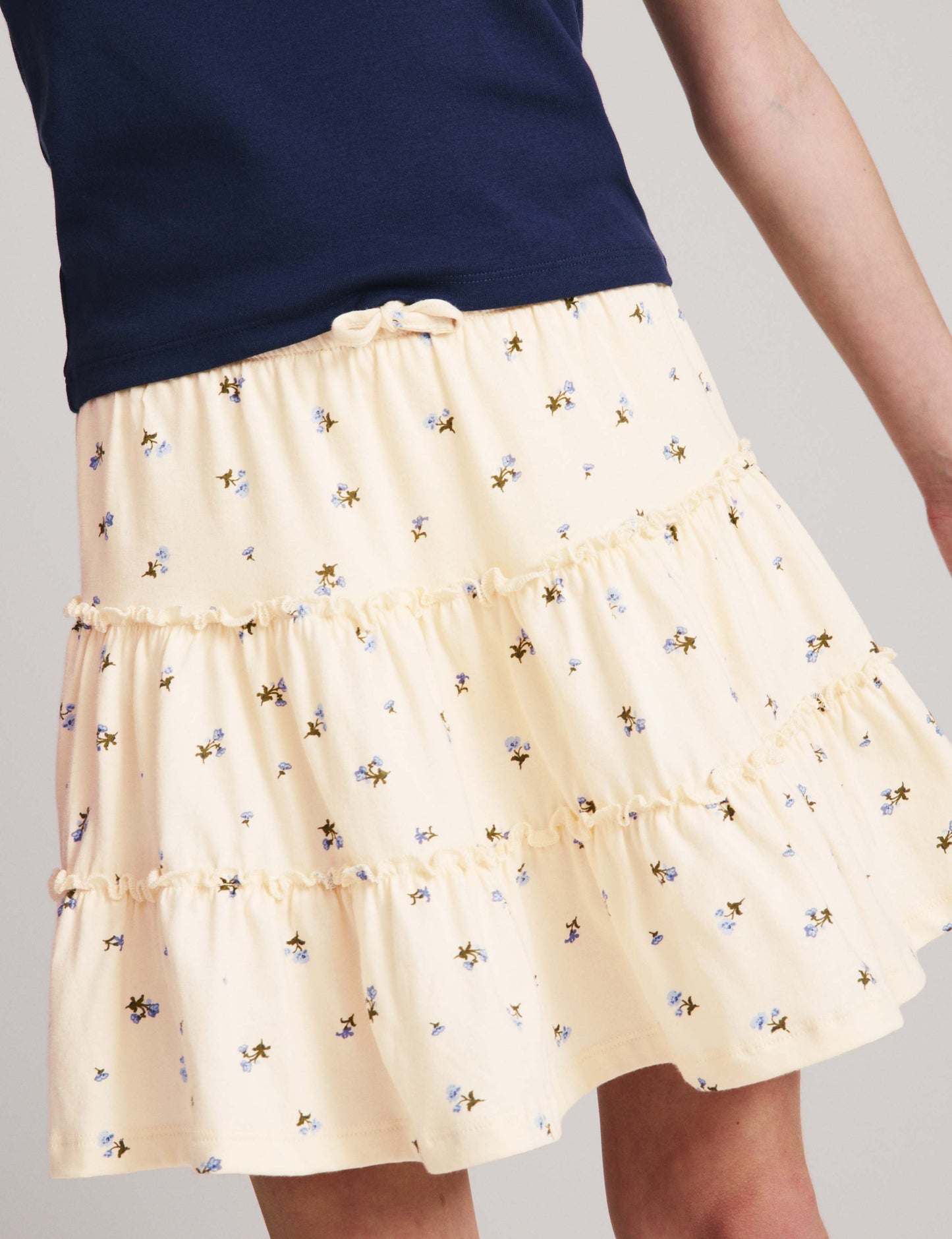 Pure Cotton Tiered Skirt (6-16 Yrs)