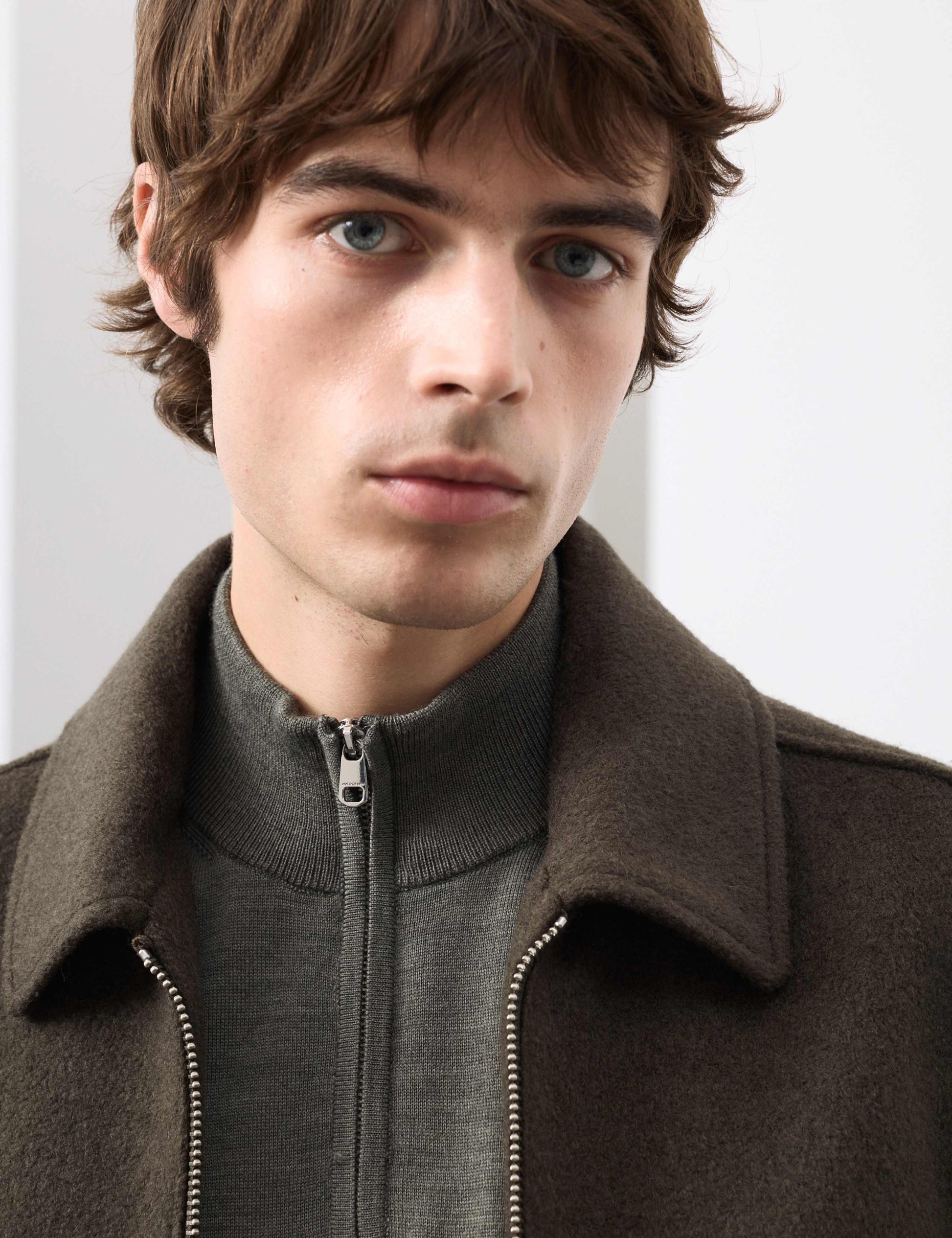 Pure Extra Fine Merino Wool Half Zip Jumper