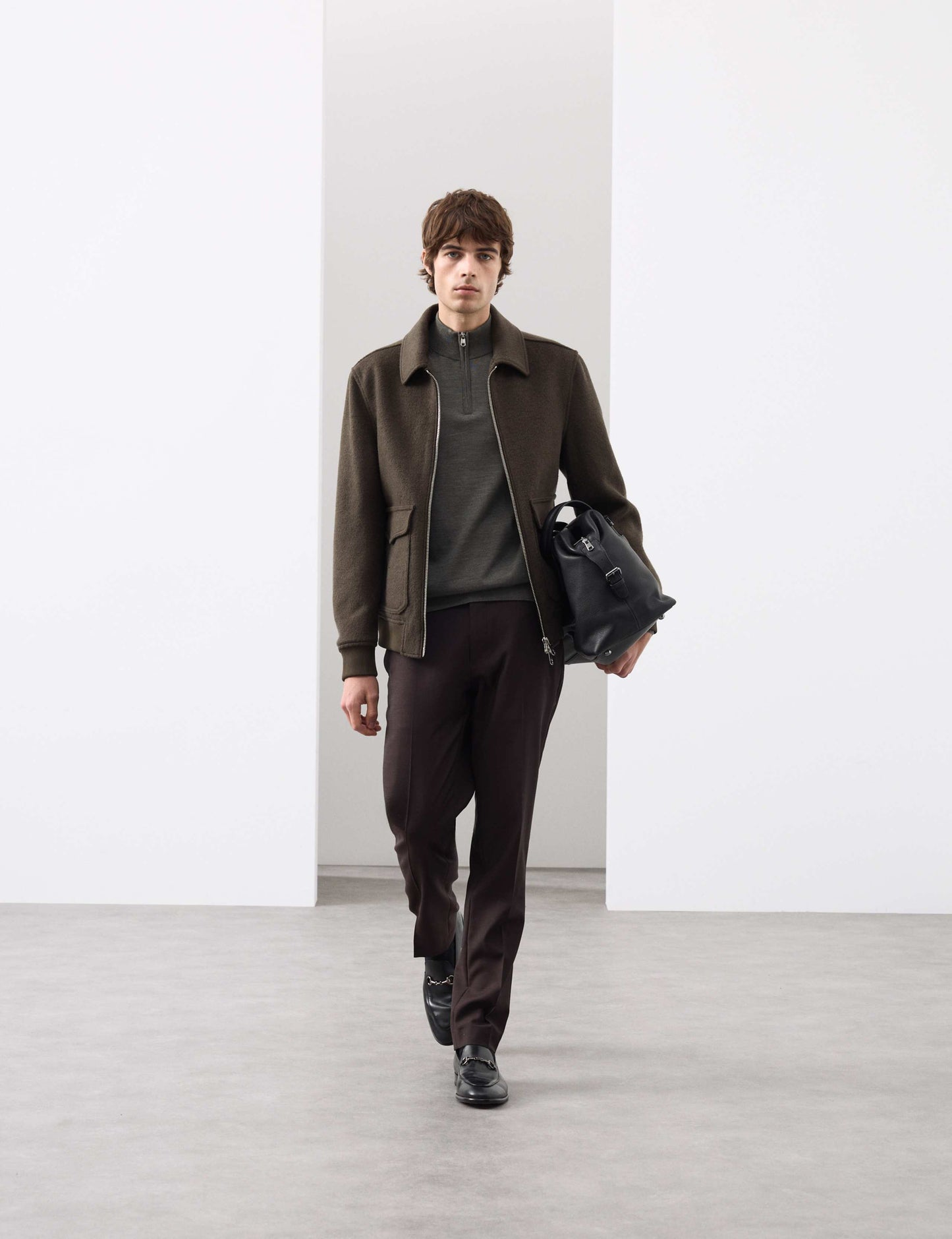 Pure Extra Fine Merino Wool Half Zip Jumper