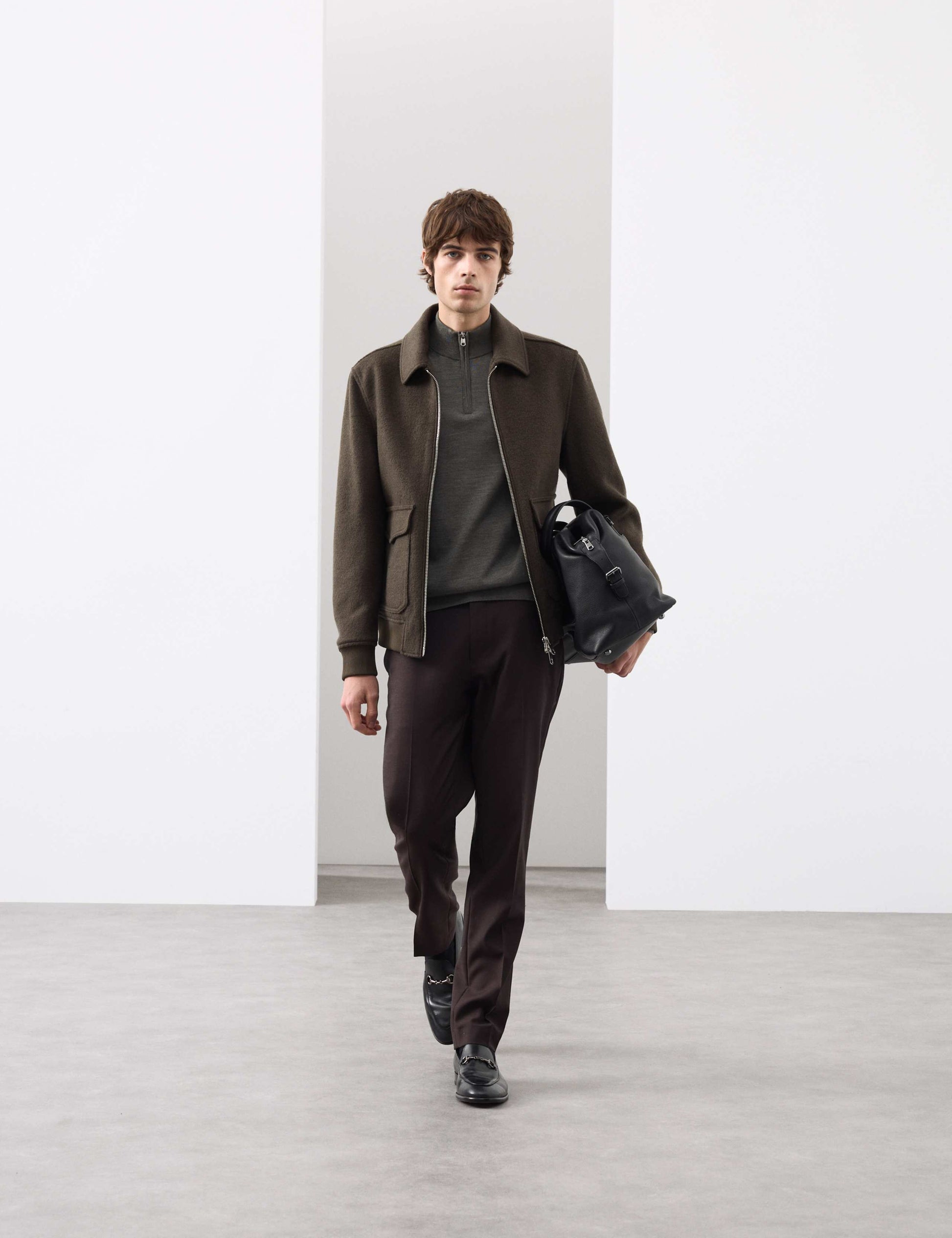 Pure Extra Fine Merino Wool Half Zip Jumper