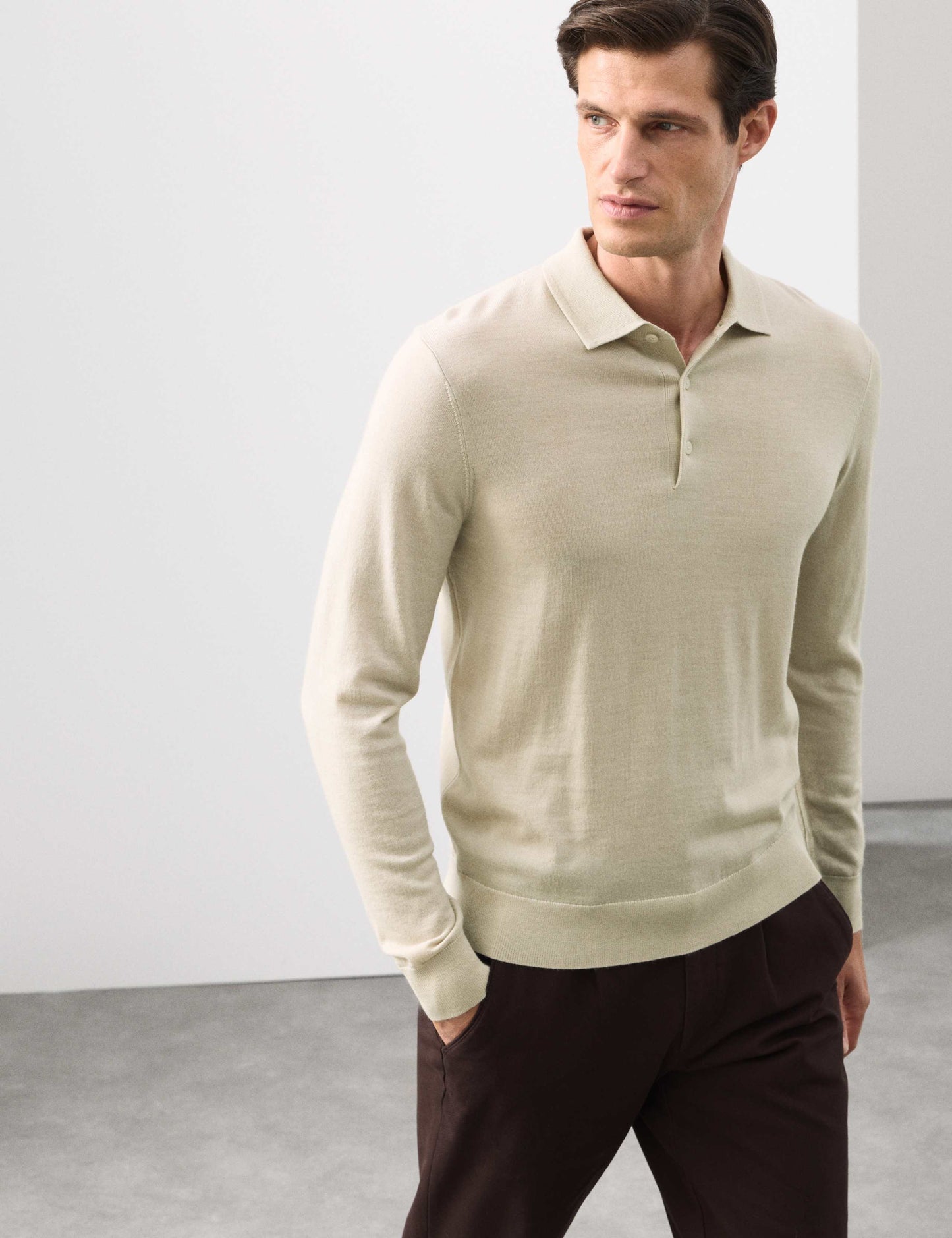 Pure Extra Fine Merino Wool Polo Shirt