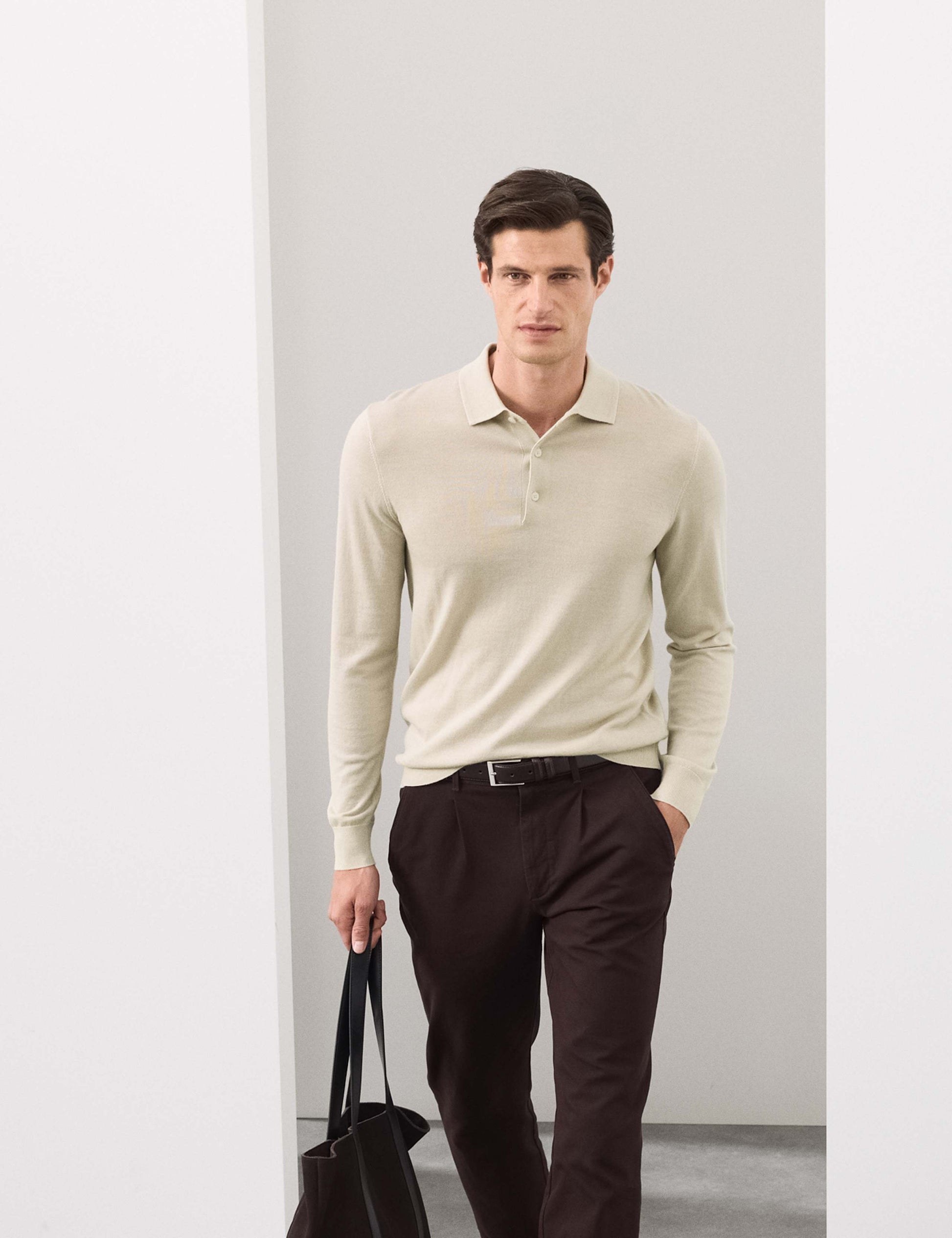 Pure Extra Fine Merino Wool Polo Shirt