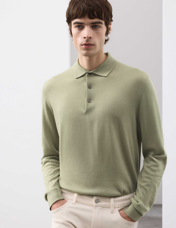 Pure Extra Fine Merino Wool Polo Shirt