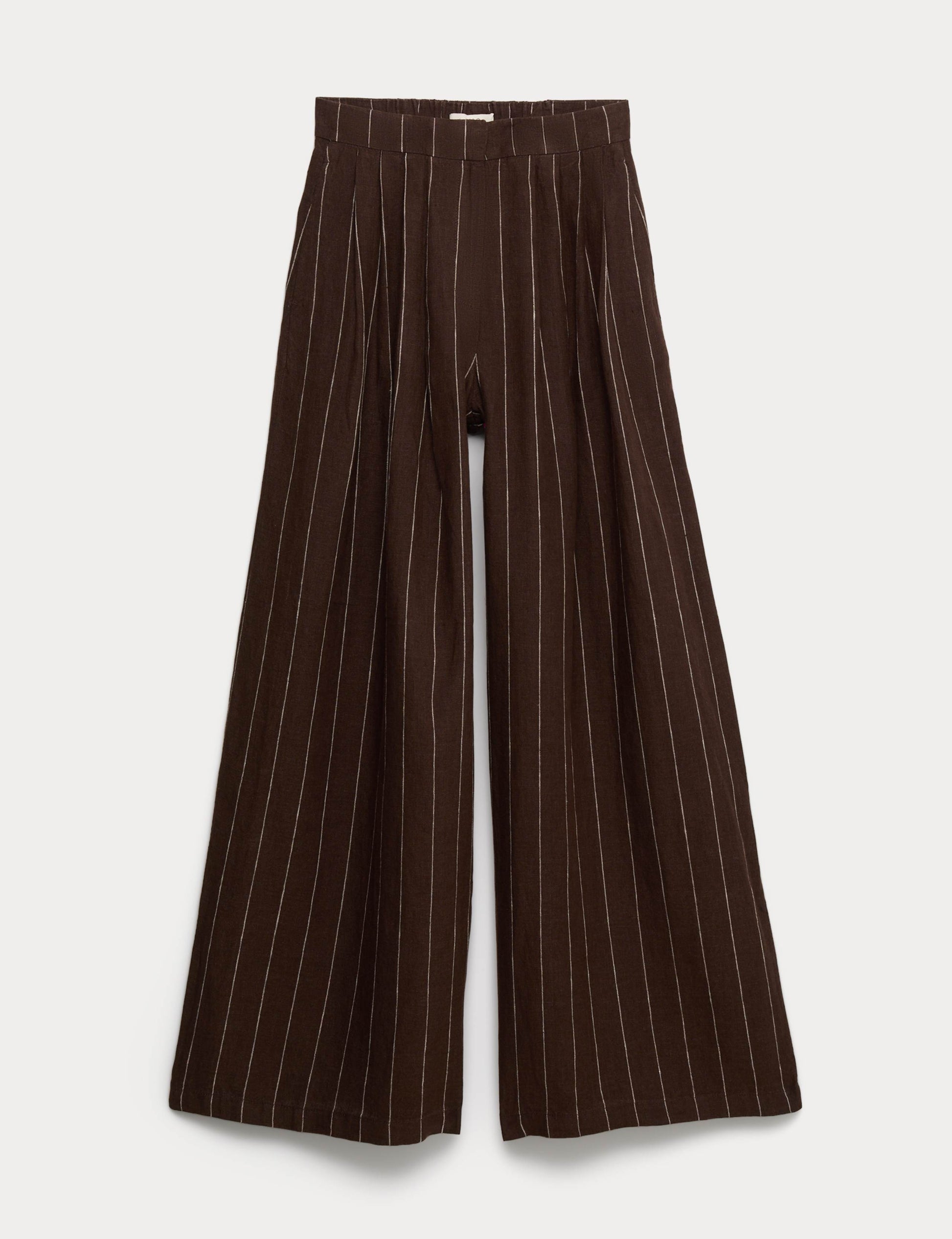 Pure Linen Wide Leg Trousers