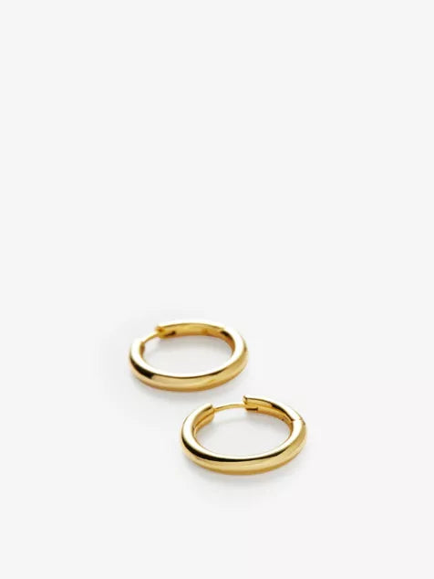 MISSOMA Tunnel medium 18ct recycled yellow gold-plated brass hoop earrings