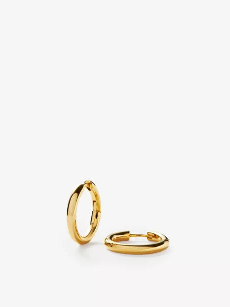 MISSOMA Tunnel medium 18ct recycled yellow gold-plated brass hoop earrings