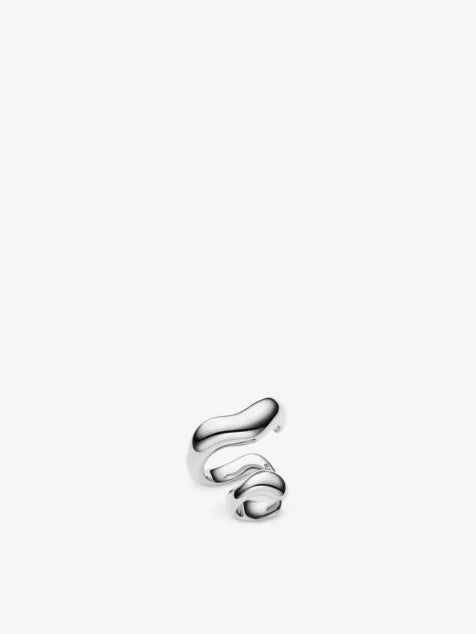 Sagene White Rhodium-Plated Sterling Silver Ear cuff