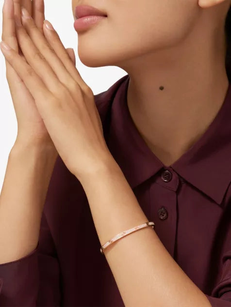 LOVE Small 18ct Rose-Gold and 0.95ct Brilliant-Cut Diamond Bracelet