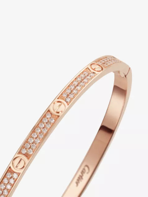 LOVE Small 18ct Rose-Gold and 0.95ct Brilliant-Cut Diamond Bracelet