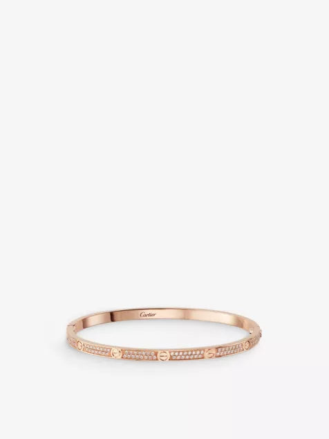 LOVE Small 18ct Rose-Gold and 0.95ct Brilliant-Cut Diamond Bracelet