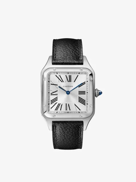 CRWSSA0088 Santos de Cartier Large Stainless-Steel and Leather Quartz Watch