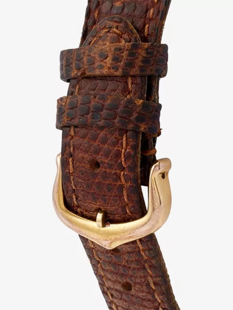 RESELFRIDGES WATCHES Pre-Loved Cartier Must De Vendome 1980s Gold-Plated Vermeil and Leather Quartz Watch 30mm