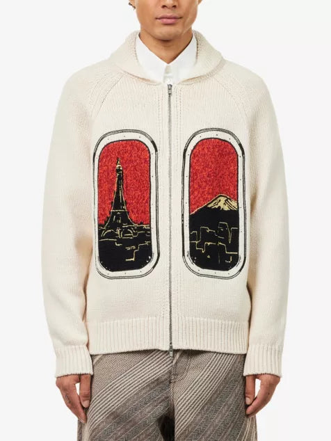 City Hooded Wool-Blend Cardigan