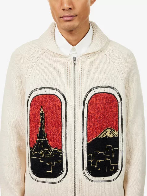 City Hooded Wool-Blend Cardigan