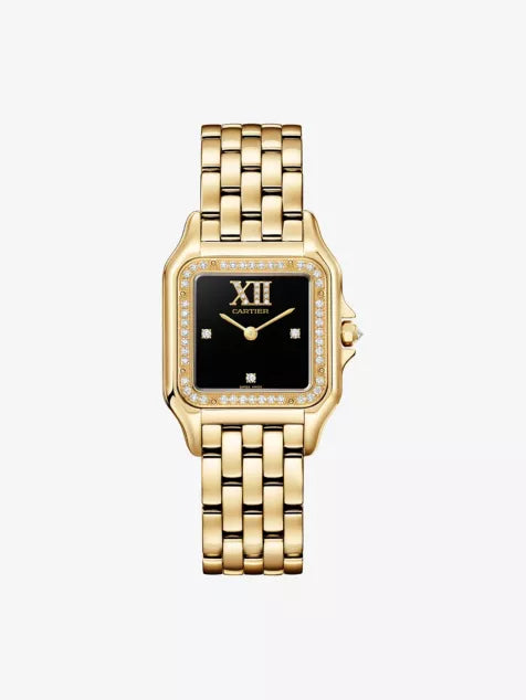Panthère de Cartier Medium 18ct Yellow-Gold And 0.33ct Diamond Quartz Watch