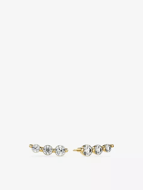 SIF JAKOBS Tiara Piccolo 14ct Yellow-Gold and 0.48ct Lab Grown Diamond Stud Earrings