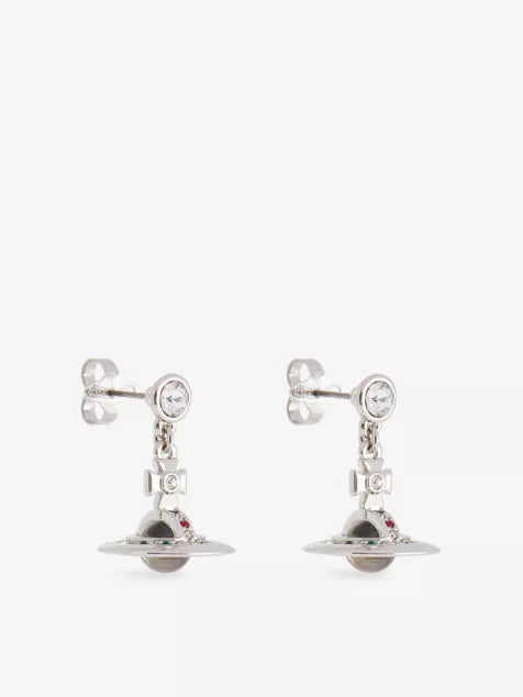 VIVIENNE WESTWOOD JEWELLERY New Petite Orb Platinum-Plated Brass Earrings