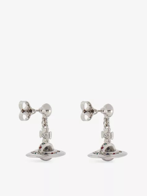 VIVIENNE WESTWOOD JEWELLERY New Petite Orb Platinum-Plated Brass Earrings