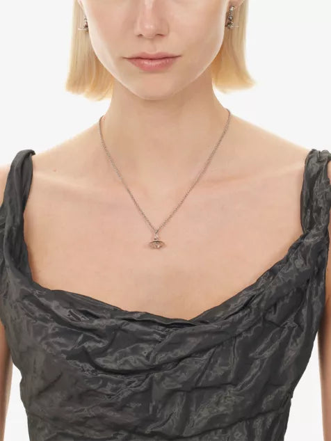 Petite Orb Brass Pendant Necklace