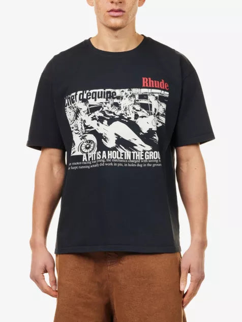 Grand Prix Printed Cotton T-Shirt