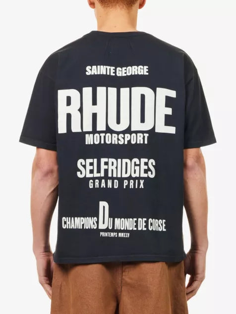 Grand Prix Printed Cotton T-Shirt