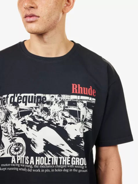 Grand Prix Printed Cotton T-Shirt