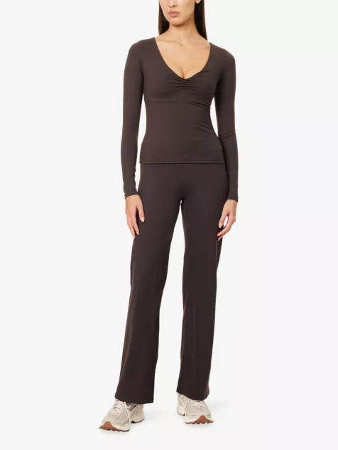 ADANOLA Ultimate Ruched-Front Training Top