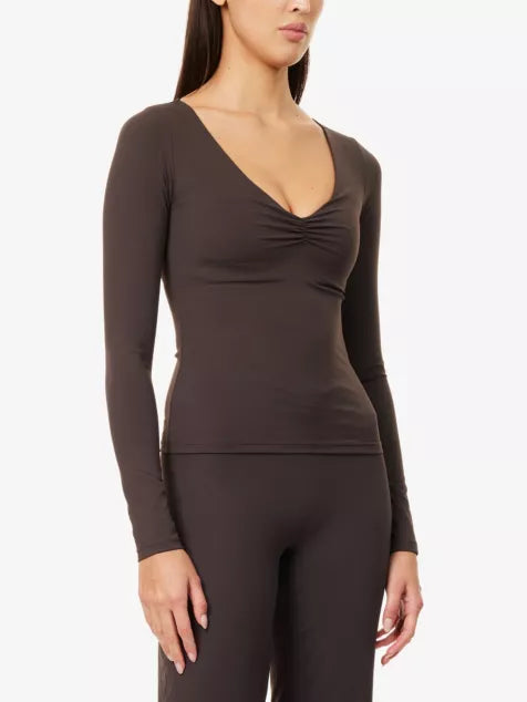 ADANOLA Ultimate Ruched-Front Training Top