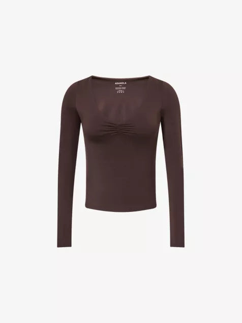 ADANOLA Ultimate Ruched-Front Training Top