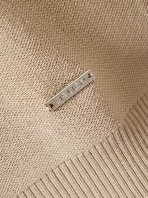 BELIER Collared Zip-Through Knitted Cardigan