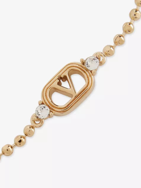 Ovalette Ball Chain Metal Swarovski Crystal Bracelet