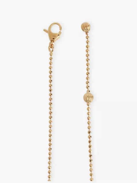 Ovalette Ball Chain Metal And Swarovski Crystal Necklace