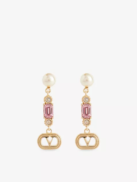 Ovalette Drop Metal Earrings