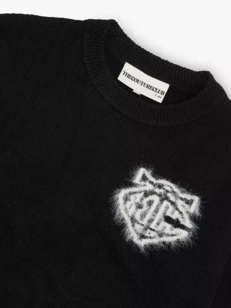 THE COUTURE CLUB Monogram Fluffy Knitted Jumper 1-10 Years