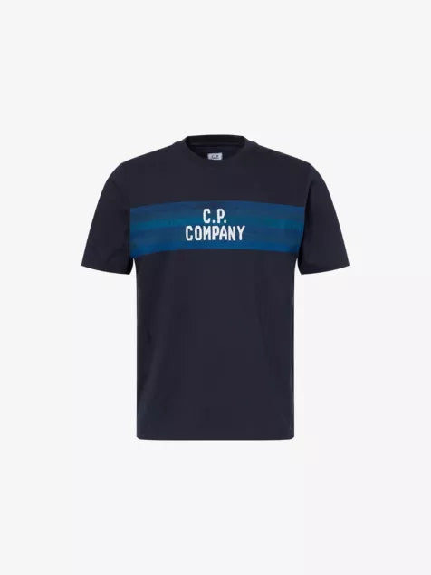 CP COMPANY Centre Stripes Logo-Print Cotton T-Shirt