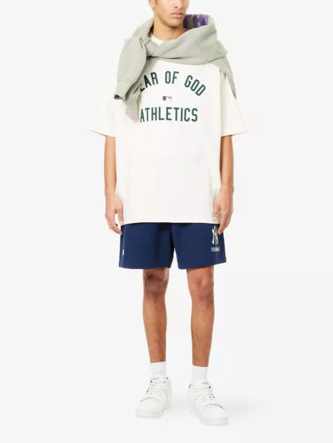 FEAR OF GOD ESSENTIALS FOG x ESSENTIALS x MLB Athletics 90's Fit Crewneck Cotton-Jersey T-Shirt