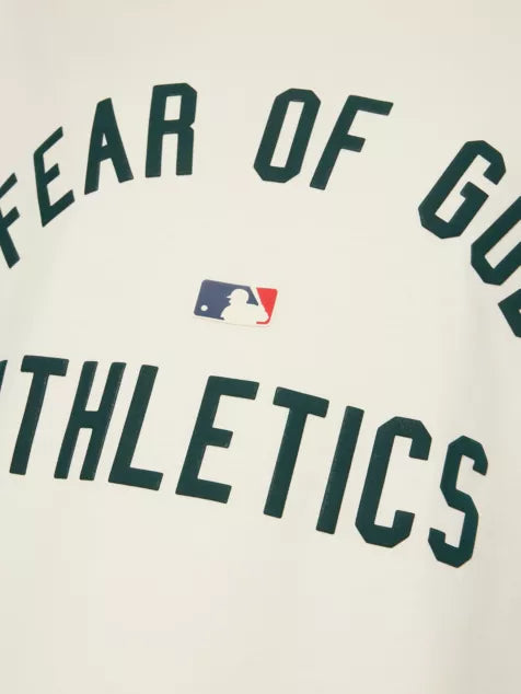 FEAR OF GOD ESSENTIALS FOG x ESSENTIALS x MLB Athletics 90's Fit Crewneck Cotton-Jersey T-Shirt