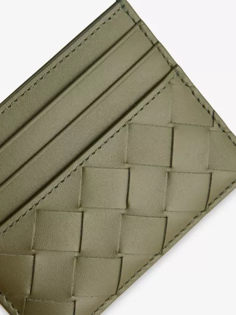Intrecciato Leather Card Holder